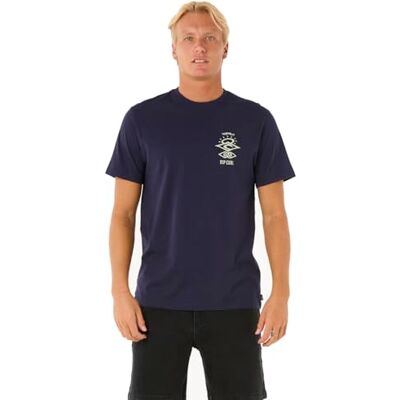 Rip Curl T-Shirt pour Homme avec icône de Recherche, Bleu Marine/Gris 251, S - Publicité Rip Curl T-Shirt pour Homme avec icône de Recherche, Bleu Marine/Gris 251, S - Publicité