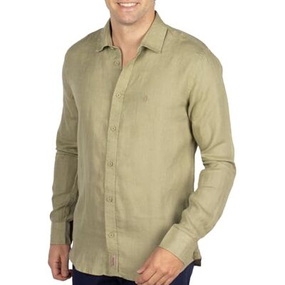 Shilton Chemise en Lin Natural Homme S/Kaki - Publicité Shilton Chemise en Lin Natural Homme S/Kaki - Publicité