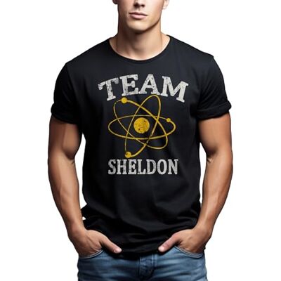 Makaya Geek T-Shirt Homme Team Sheldon Noir S-XXXL - Publicité Makaya Geek T-Shirt Homme Team Sheldon Noir S-XXXL - Publicité