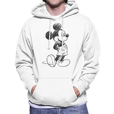 Disney Mickey Mouse Sketch Drawing Men's Hooded Sweatshirt - Publicité Disney Mickey Mouse Sketch Drawing Men's Hooded Sweatshirt - Publicité
