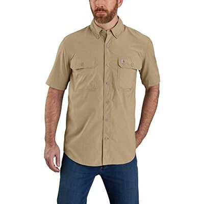 Carhartt Chemise légère à manches courtes Force pour homme, kaki foncé, Taille L - Publicité Carhartt Chemise légère à manches courtes Force pour homme, kaki foncé, Taille L - Publicité
