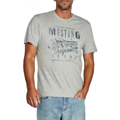 MUSTANG T-shirt d'été à manches courtes pour homme, coupe régulière, col rond, en coton, noir, blanc, bleu, gris, vert, tailles S, M, L, XL, XXL, 3XL, 4XL, 5XL, 6XL - Publicité MUSTANG T-shirt d'été à manches courtes pour homme, coupe régulière, col rond, en coton, noir, blanc, bleu, gris, vert, tailles S, M, L, XL, XXL, 3XL, 4XL, 5XL, 6XL - Publicité