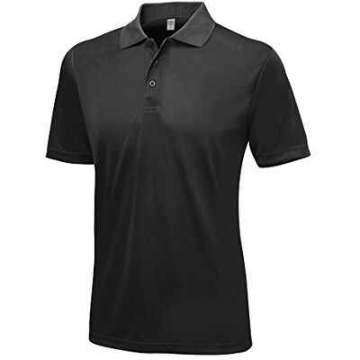 AWDis Polo Lisse et Frais, Noir Profond, L Mixte - Publicité AWDis Polo Lisse et Frais, Noir Profond, L Mixte - Publicité