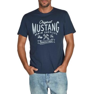 MUSTANG T-shirt d'été à manches courtes pour homme, coupe régulière, col rond, en coton, noir, blanc, bleu, gris, vert, tailles S, M, L, XL, XXL, 3XL, 4XL, 5XL, 6XL - Publicité MUSTANG T-shirt d'été à manches courtes pour homme, coupe régulière, col rond, en coton, noir, blanc, bleu, gris, vert, tailles S, M, L, XL, XXL, 3XL, 4XL, 5XL, 6XL - Publicité