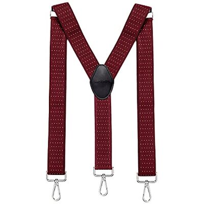 MASADA Bretelles pour hommes Mousqueton robustes 3,5 cm de large jusqu'à 195 cm de hauteur - Publicité MASADA Bretelles pour hommes Mousqueton robustes 3,5 cm de large jusqu'à 195 cm de hauteur - Publicité