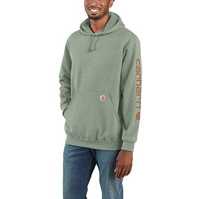 Carhartt Loose Fit Midweight Logo Sleeve Graphic Sweatshirt Sweat-Shirt à Capuche, Vert, XS Hommes - Publicité Carhartt Loose Fit Midweight Logo Sleeve Graphic Sweatshirt Sweat-Shirt à Capuche, Vert, XS Hommes - Publicité