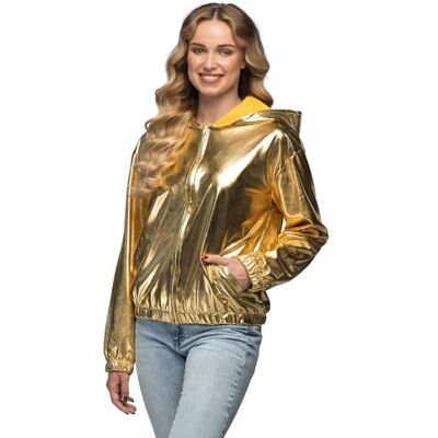 Veste Rave Métallique Dorée Boland - Veste - Publicité Veste Rave Métallique Dorée Boland - Veste - Publicité
