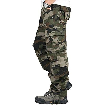 YOUCAI Hommes Pantalon de Travail en Coton Pantalon Cargo Casual Pantalon Style Militaire Pantalon Multi Poche Camouflage de Combat Pantalons Plein Air,Camouflage Vert,42 - Publicité YOUCAI Hommes Pantalon de Travail en Coton Pantalon Cargo Casual Pantalon Style Militaire Pantalon Multi Poche Camouflage de Combat Pantalons Plein Air,Camouflage Vert,42 - Publicité
