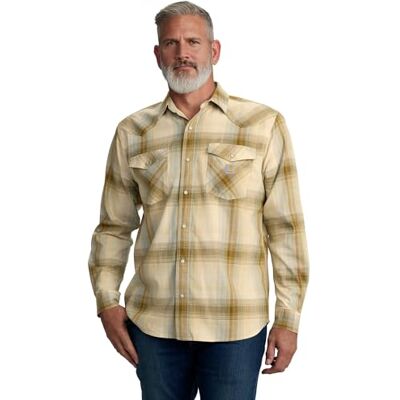 Carhartt Montana Rugged Flex Chemise à carreaux légère à manches longues avec boutons-pression sur le devant pour homme, craie, Taille 3XL - Publicité Carhartt Montana Rugged Flex Chemise à carreaux légère à manches longues avec boutons-pression sur le devant pour homme, craie, Taille 3XL - Publicité
