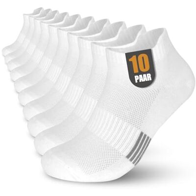 Libella 10 Paires Chaussettes Homme Blanche 43-46 Coton Soquettes Hommes 43-46, 10 Paires de Chaussettes de Sport Courtes en Coton Chaussette Basses Respirantes pour la Course - Publicité Libella 10 Paires Chaussettes Homme Blanche 43-46 Coton Soquettes Hommes 43-46, 10 Paires de Chaussettes de Sport Courtes en Coton Chaussette Basses Respirantes pour la Course - Publicité