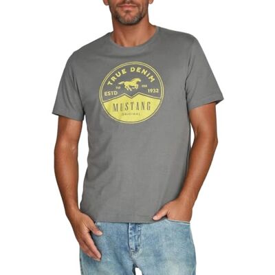 MUSTANG T-shirt d'été à manches courtes pour homme, coupe régulière, col rond, en coton, noir, blanc, bleu, gris, vert, tailles S, M, L, XL, XXL, 3XL, 4XL, 5XL, 6XL - Publicité MUSTANG T-shirt d'été à manches courtes pour homme, coupe régulière, col rond, en coton, noir, blanc, bleu, gris, vert, tailles S, M, L, XL, XXL, 3XL, 4XL, 5XL, 6XL - Publicité