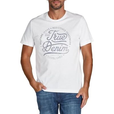 MUSTANG T-shirt d'été à manches courtes pour homme, coupe régulière, col rond, en coton, noir, blanc, bleu, gris, vert, tailles S, M, L, XL, XXL, 3XL, 4XL, 5XL, 6XL - Publicité MUSTANG T-shirt d'été à manches courtes pour homme, coupe régulière, col rond, en coton, noir, blanc, bleu, gris, vert, tailles S, M, L, XL, XXL, 3XL, 4XL, 5XL, 6XL - Publicité