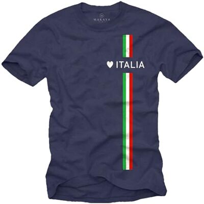 Makaya Tee Shirt Homme Italie Drapeau Italien Imprimé Love Italy T Shirt - Publicité Makaya Tee Shirt Homme Italie Drapeau Italien Imprimé Love Italy T Shirt - Publicité