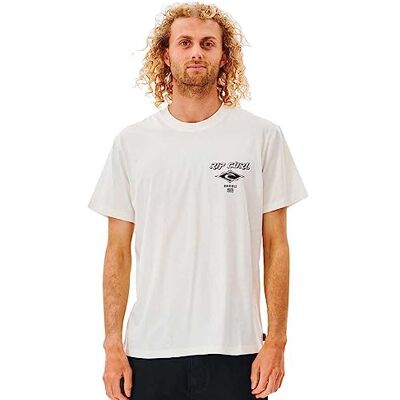 Rip Curl T-shirt à manches courtes Fade Out Icon pour homme Style rétro avec logo audacieux Coupe décontractée et confortable 100 % coton - Publicité Rip Curl T-shirt à manches courtes Fade Out Icon pour homme Style rétro avec logo audacieux Coupe décontractée et confortable 100 % coton - Publicité