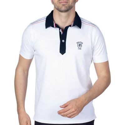 Shilton Polo Basic ecusson Rugby Homme 3XL / Blanc - Publicité Shilton Polo Basic ecusson Rugby Homme 3XL / Blanc - Publicité