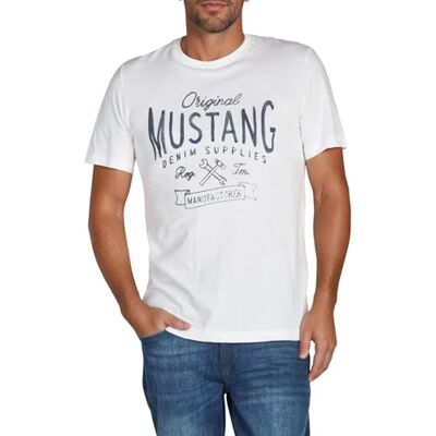 MUSTANG T-shirt d'été à manches courtes pour homme, coupe régulière, col rond, en coton, noir, blanc, bleu, gris, vert, tailles S, M, L, XL, XXL, 3XL, 4XL, 5XL, 6XL - Publicité MUSTANG T-shirt d'été à manches courtes pour homme, coupe régulière, col rond, en coton, noir, blanc, bleu, gris, vert, tailles S, M, L, XL, XXL, 3XL, 4XL, 5XL, 6XL - Publicité