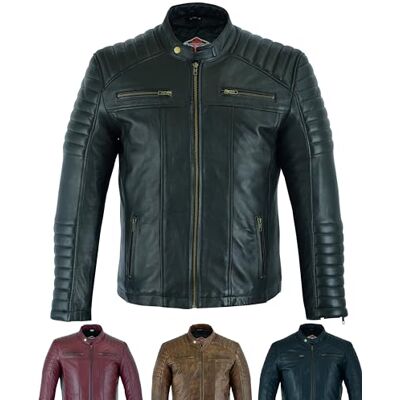 Texpeed - Leather Casual Biker - Black - 3XL - jacket - Publicité Texpeed - Leather Casual Biker - Black - 3XL - jacket - Publicité