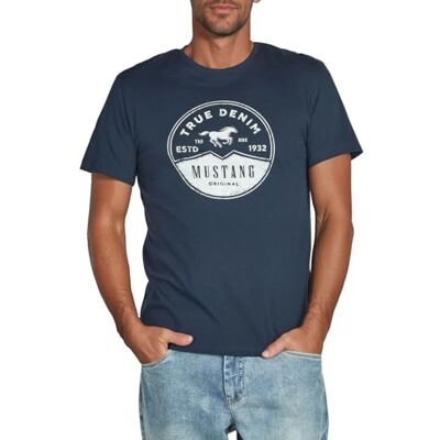 MUSTANG T-shirt d'été à manches courtes pour homme, coupe régulière, col rond, en coton, noir, blanc, bleu, gris, vert, tailles S, M, L, XL, XXL, 3XL, 4XL, 5XL, 6XL - Publicité MUSTANG T-shirt d'été à manches courtes pour homme, coupe régulière, col rond, en coton, noir, blanc, bleu, gris, vert, tailles S, M, L, XL, XXL, 3XL, 4XL, 5XL, 6XL - Publicité