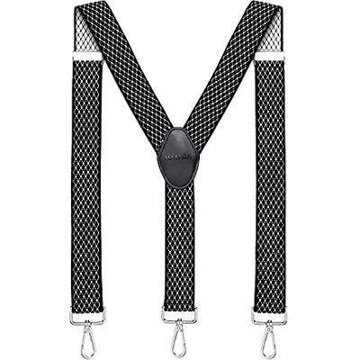 MASADA Bretelles pour hommes Mousqueton robustes 3,5 cm de large jusqu'à 195 cm de hauteur - Publicité MASADA Bretelles pour hommes Mousqueton robustes 3,5 cm de large jusqu'à 195 cm de hauteur - Publicité
