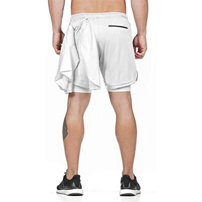 Odot Hommes 2 en 1 Shorts de Course, Short de Sport Poche Base Layer Stretch Compression Léger Respirant Séchage Rapide Pantalon Court Leggings Bermuda Été - Publicité Odot Hommes 2 en 1 Shorts de Course, Short de Sport Poche Base Layer Stretch Compression Léger Respirant Séchage Rapide Pantalon Court Leggings Bermuda Été - Publicité