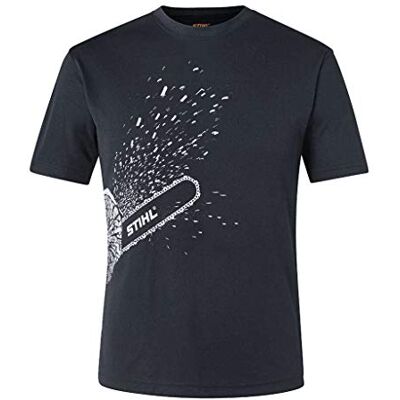 Stihl Homme T-Shirt, Noir, M EU - Publicité Stihl Homme T-Shirt, Noir, M EU - Publicité