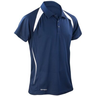 Spiro - Team Spirit Performance Polo Shirt - Navy/White - 3XL - Polo Shirt - Publicité Spiro - Team Spirit Performance Polo Shirt - Navy/White - 3XL - Polo Shirt - Publicité