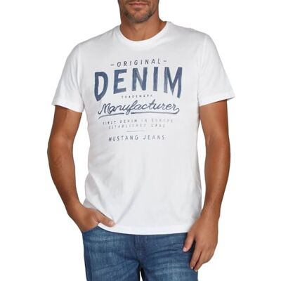 MUSTANG T-shirt d'été à manches courtes pour homme, coupe régulière, col rond, en coton, noir, blanc, bleu, gris, vert, tailles S, M, L, XL, XXL, 3XL, 4XL, 5XL, 6XL - Publicité MUSTANG T-shirt d'été à manches courtes pour homme, coupe régulière, col rond, en coton, noir, blanc, bleu, gris, vert, tailles S, M, L, XL, XXL, 3XL, 4XL, 5XL, 6XL - Publicité