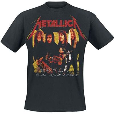 Metallica T-shirt Unisexe Photo de Garage Jaune - T-Shirt - Publicité Metallica T-shirt Unisexe Photo de Garage Jaune - T-Shirt - Publicité