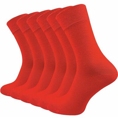 GAWILO Chaussettes confort homme & femme (6 paires) Coton peigné doux – sans couture – bord confort Résistantes & respirantes – idéales business & usage quotidien (Rouge, 47-50) - Publicité GAWILO Chaussettes confort homme & femme (6 paires) Coton peigné doux – sans couture – bord confort Résistantes & respirantes – idéales business & usage quotidien (Rouge, 47-50) - Publicité