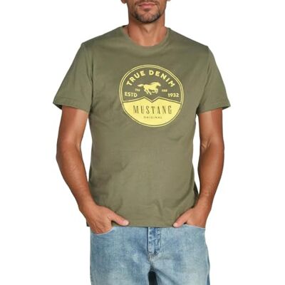 MUSTANG T-shirt d'été à manches courtes pour homme, coupe régulière, col rond, en coton, noir, blanc, bleu, gris, vert, tailles S, M, L, XL, XXL, 3XL, 4XL, 5XL, 6XL - Publicité MUSTANG T-shirt d'été à manches courtes pour homme, coupe régulière, col rond, en coton, noir, blanc, bleu, gris, vert, tailles S, M, L, XL, XXL, 3XL, 4XL, 5XL, 6XL - Publicité