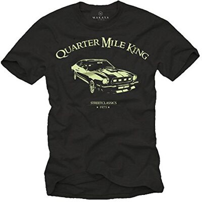 Makaya T-Shirt Noir Homme Quarter Mile King Logo la Chaux Taille S-XXL - Publicité Makaya T-Shirt Noir Homme Quarter Mile King Logo la Chaux Taille S-XXL - Publicité