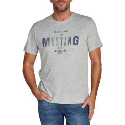 MUSTANG T-shirt d'été à manches courtes pour homme, coupe régulière, col rond, en coton, noir, blanc, bleu, gris, vert, tailles S, M, L, XL, XXL, 3XL, 4XL, 5XL, 6XL - Publicité MUSTANG T-shirt d'été à manches courtes pour homme, coupe régulière, col rond, en coton, noir, blanc, bleu, gris, vert, tailles S, M, L, XL, XXL, 3XL, 4XL, 5XL, 6XL - Publicité