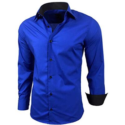 Baxboy R-44 Chemise à manches longues pour homme Coupe ajustée Repassage facile Pour costume et occasions professionnelles, mariage, loisirs - Publicité Baxboy R-44 Chemise à manches longues pour homme Coupe ajustée Repassage facile Pour costume et occasions professionnelles, mariage, loisirs - Publicité