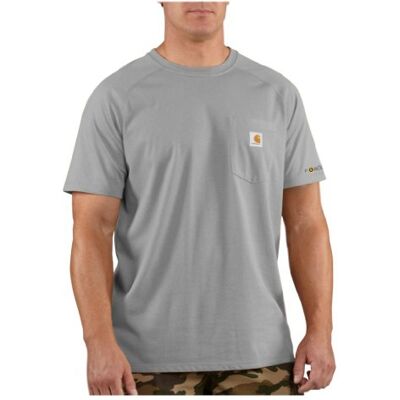 Carhartt Force Cotton Delmont Short-Sleeve T-Shirt, Carbon Heather, L Homme - Publicité Carhartt Force Cotton Delmont Short-Sleeve T-Shirt, Carbon Heather, L Homme - Publicité