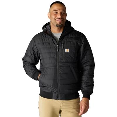 Carhartt Veste imperméable à capuche légère et isolante pour homme Coupe décontractée, noir, Large - Publicité Carhartt Veste imperméable à capuche légère et isolante pour homme Coupe décontractée, noir, Large - Publicité