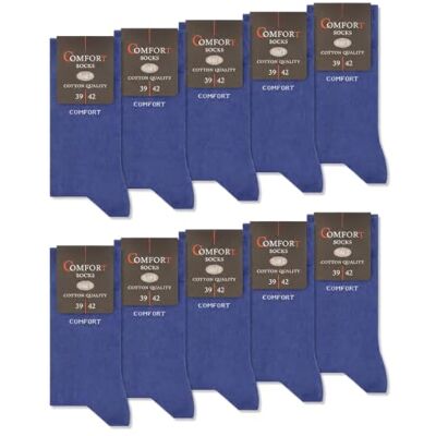 sockenkauf24 Chaussettes Coton Confort Homme Femme (10 Pairs) sans Elastique et Couture (47-50 Marine) - Publicité sockenkauf24 Chaussettes Coton Confort Homme Femme (10 Pairs) sans Elastique et Couture (47-50 Marine) - Publicité