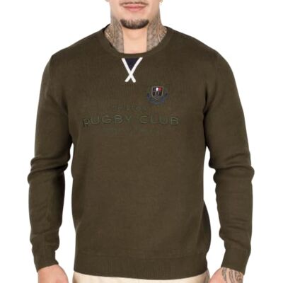 Shilton Pull Rugby Club col Rond Homme XL/Kaki - Publicité Shilton Pull Rugby Club col Rond Homme XL/Kaki - Publicité