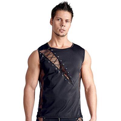 Svenjoyment T-Shirt avec Laçage pour Homme Noir Taille S - Publicité Svenjoyment T-Shirt avec Laçage pour Homme Noir Taille S - Publicité