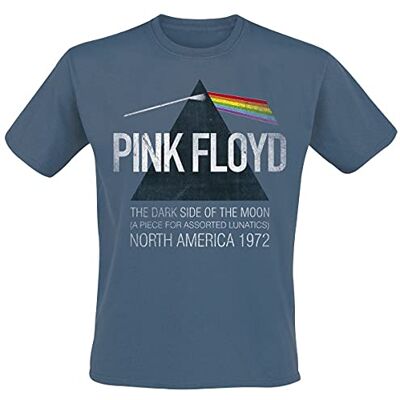 Pink Floyd Amérique du Nord 1972 T-Shirt Manches Courtes Bleu - Homme - Publicité Pink Floyd Amérique du Nord 1972 T-Shirt Manches Courtes Bleu - Homme - Publicité