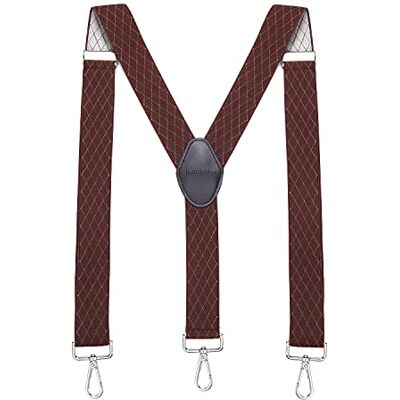 MASADA Bretelles pour hommes Mousqueton robustes 3,5 cm de large jusqu'à 195 cm de hauteur - Publicité MASADA Bretelles pour hommes Mousqueton robustes 3,5 cm de large jusqu'à 195 cm de hauteur - Publicité