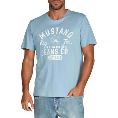 MUSTANG T-shirt d'été à manches courtes pour homme, coupe régulière, col rond, en coton, noir, blanc, bleu, gris, vert, tailles S, M, L, XL, XXL, 3XL, 4XL, 5XL, 6XL - Publicité MUSTANG T-shirt d'été à manches courtes pour homme, coupe régulière, col rond, en coton, noir, blanc, bleu, gris, vert, tailles S, M, L, XL, XXL, 3XL, 4XL, 5XL, 6XL - Publicité