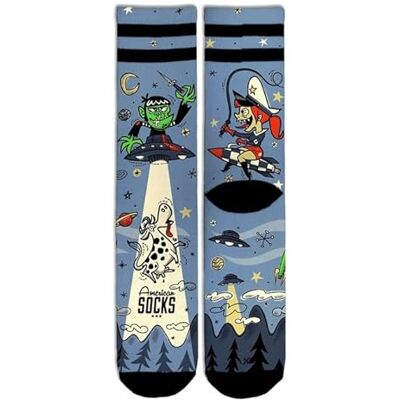 American Socks Chaussettes Alien Snatch Chaussettes Demi-Canne Véganes, Longueur Moyenne-Haute Deux Tailles, 67% Coolmax Conçues à Barcelone (FR/ES, Lettres, S, M, Régulier, Régulier, Alien - Publicité American Socks Chaussettes Alien Snatch Chaussettes Demi-Canne Véganes, Longueur Moyenne-Haute Deux Tailles, 67% Coolmax Conçues à Barcelone (FR/ES, Lettres, S, M, Régulier, Régulier, Alien - Publicité