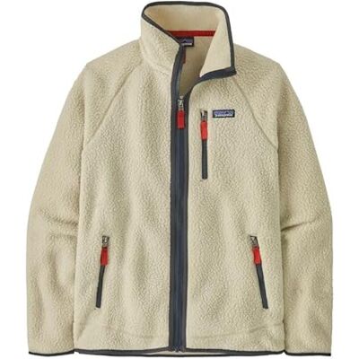 Patagonia M's Retro Pile JKT Veste, Pelican w/Smolder Blue, L Hommes - Publicité Patagonia M's Retro Pile JKT Veste, Pelican w/Smolder Blue, L Hommes - Publicité