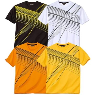 ATLAS FOR MEN Lot de 4 Tee-Shirts Imprimés Sport 3XL - Publicité ATLAS FOR MEN Lot de 4 Tee-Shirts Imprimés Sport 3XL - Publicité