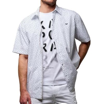 Kaporal Chemise Blanche/Marine Homme BLOCK - Publicité Kaporal Chemise Blanche/Marine Homme BLOCK - Publicité