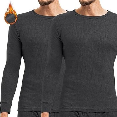 FIANA FASHIONS Lot de 2 sous-vêtements thermiques à manches longues pour homme En coton Séchage rapide Convient pour un usage quotidien Tailles S, M, L, XL, XXL - Publicité FIANA FASHIONS Lot de 2 sous-vêtements thermiques à manches longues pour homme En coton Séchage rapide Convient pour un usage quotidien Tailles S, M, L, XL, XXL - Publicité