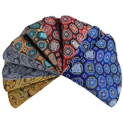 YYKSYDPT 5 Pièces Mouchoirs Tissus Homme, Mouchoir Carré avec Motif à La Mode, Pochette de Costume pour Banquets, Célébrations, Fêtes, Garçons d'honneur (Set01) - Publicité YYKSYDPT 5 Pièces Mouchoirs Tissus Homme, Mouchoir Carré avec Motif à La Mode, Pochette de Costume pour Banquets, Célébrations, Fêtes, Garçons d'honneur (Set01) - Publicité