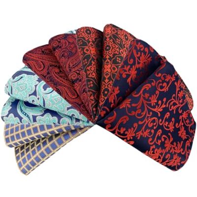 YYKSYDPT 5 Pièces Mouchoirs Tissus Homme, Mouchoir Carré avec Motif à La Mode, Pochette de Costume pour Banquets, Célébrations, Fêtes, Garçons d'honneur (Set03) - Publicité YYKSYDPT 5 Pièces Mouchoirs Tissus Homme, Mouchoir Carré avec Motif à La Mode, Pochette de Costume pour Banquets, Célébrations, Fêtes, Garçons d'honneur (Set03) - Publicité