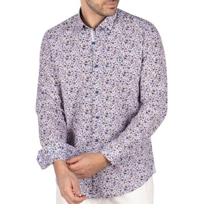 Shilton Chemise Liberty Flower Wave Homme M/Blanc X Kaki - Publicité Shilton Chemise Liberty Flower Wave Homme M/Blanc X Kaki - Publicité