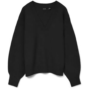 Vero Moda Vmboom Ls Pull à col en V Noos, Noir, M - Publicité Vero Moda Vmboom Ls Pull à col en V Noos, Noir, M - Publicité